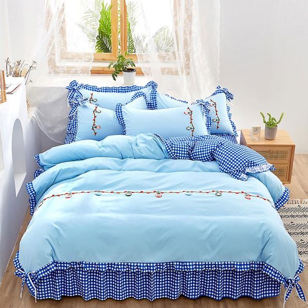

bedding sets the comfy soft aloe cotton duvet cover sheet pillowcase set for child single,twin,full,,king size bedclothes