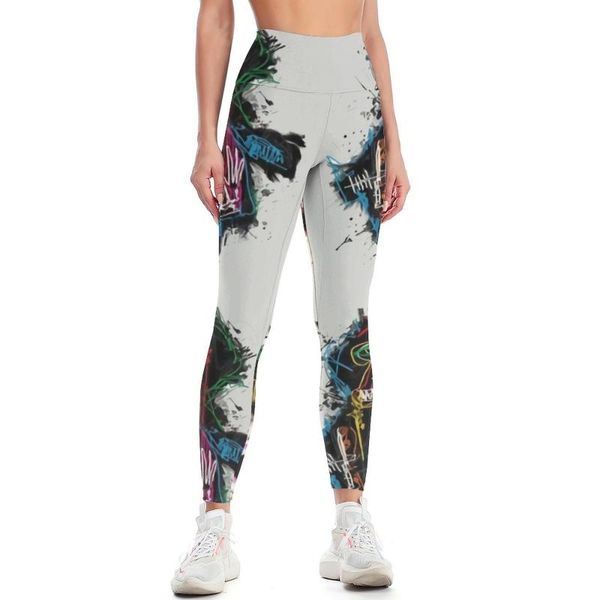 

yoga outfit basquiat leggings prints pants breathable teen push up sport