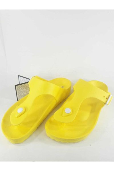 

slippers yellow thong, Black