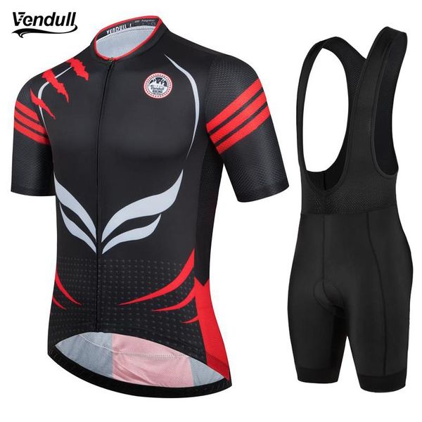 

racing sets vendull 2021 mountain bike uniform summer mans quick-dry cycling jersey set road bicycle jerseys mtb wear, Black;blue