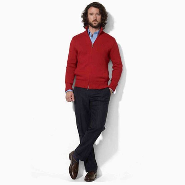 

men's sweaters small horse autumn winter zipper cardigan man asual pulls knitwear sweatercoat male clothe ufam, White;black