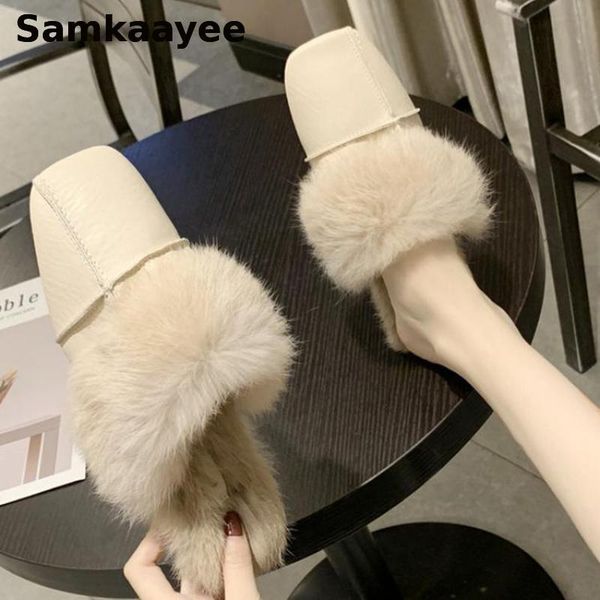 

size 35-39 women slippers winter female pu leather home shoes cotton slip on indoor flats mujer non-slip casual warm footwear 36, Black