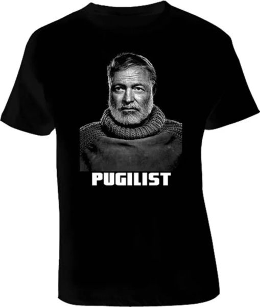 

ernest hemingway writer pugilist boxer t shirt, White;black