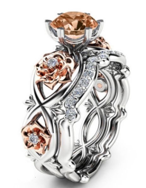 

sui bao couple set creative zircon ring fashion lady's hand ornament, Silver