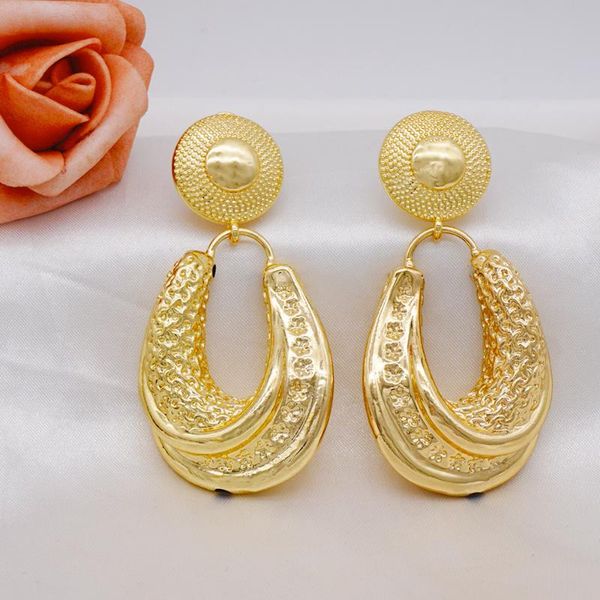

dangle & chandelier fashion drop earrings african earings for women gold color copper big earring fine jewelry accessories wedding part, Silver