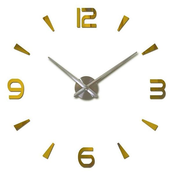 

wall clocks frameless large diy 3d clock home decor cool mirror sticker art