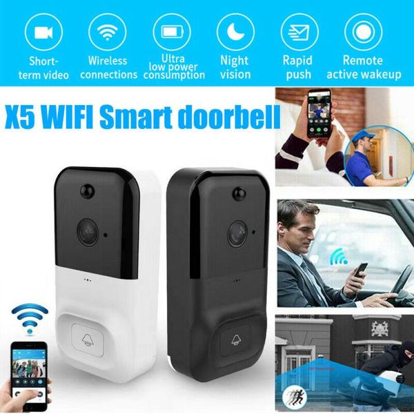 

est arrival wifi smart video doorbell ip camera ring door bell two way audio wireless app control android battery powered doorbells