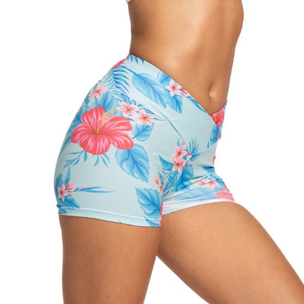 

yoga outfit women printed shorts sport flower printing bright colors sports clothing running cross-waist fitness