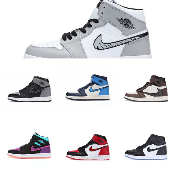 

1s basketball shoes Black Gym Red Bred Toe aj chicago banned Game Royal Fragment Shadow dunk mocha smoke grey court purple gold top universi