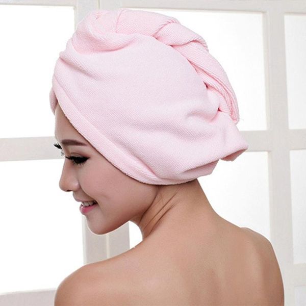 

colors drying hair towel magic quick dry microfiber bath turban wrap cap spa bathing hat shower caps