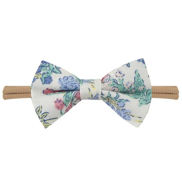 

hair accessories princess bowknot headband cute printing baby elastic band cotton headwear l93f, Slivery;white