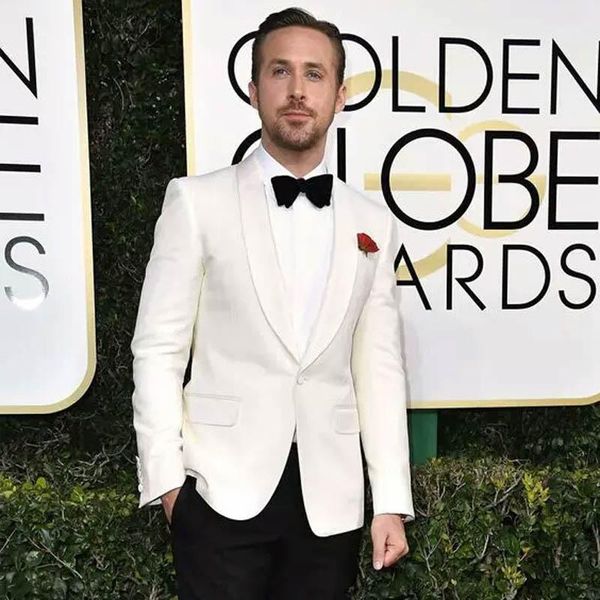 

ivory men suits for wedding custom made costume homme man blazer slim fit terno masculino 2piece coat pants groomsmen men's & blazers, White;black