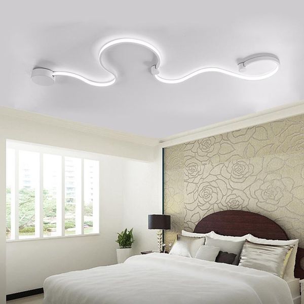 

ceiling lights creative led for living room bedroom black/white aluminum lamp body indoor lighting fixtures lampara techo