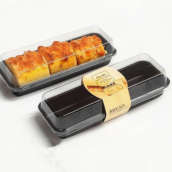 

gift wrap 30/50pcs cake bread boxes packaging transparent box disposable rectangle fruit dessert sushi roll