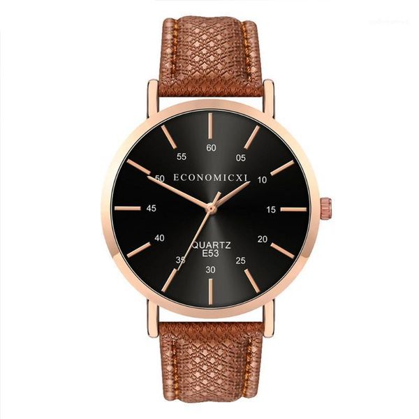 

wristwatches ladies analog quartz watch chic round dial with pu leather strap women watches relogios montre femme, Slivery;brown