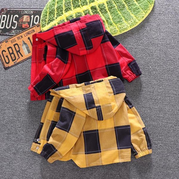

boys' jackets 2021 spring and autumn baby fashion clothes children's plaid, Blue;gray