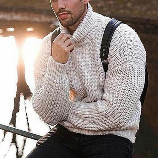 

men's sweaters casual men sweater plus size great stitching high elasticity terrific autumn leisure winter pullovers, White;black
