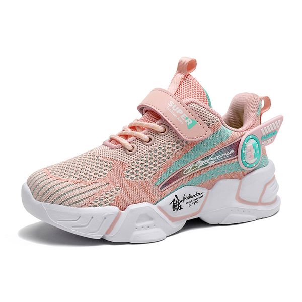 

2021 spring kids sport shoes for girls sneakers students breathable mesh children shoes girls sneakers light shoes boys 2096, Black
