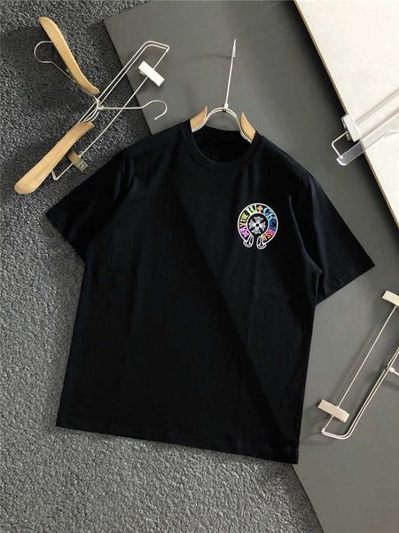 

print 21 summer chao men's crosin horseshoe sanskrit round neck t-shirt half lovers short sleeve top, White;black