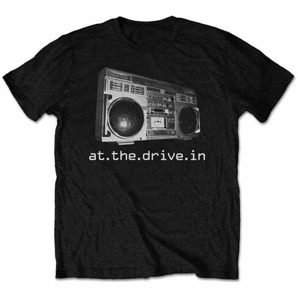 

at the drive - in boombox licensed men t-shirt, White;black
