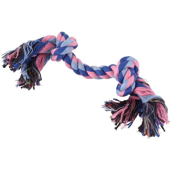 

cat toys family dogs pets multicolor braided rope bone chewing tug toy18cm length