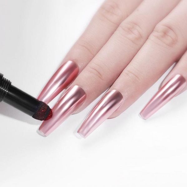 

nail glitter pen double-ended stylish colors abs air cushion magic for nails design, Silver;gold