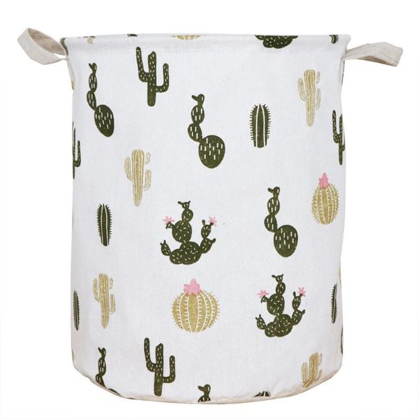 

laundry bags cotton linen folding dirty clothes basket toys collection bucket