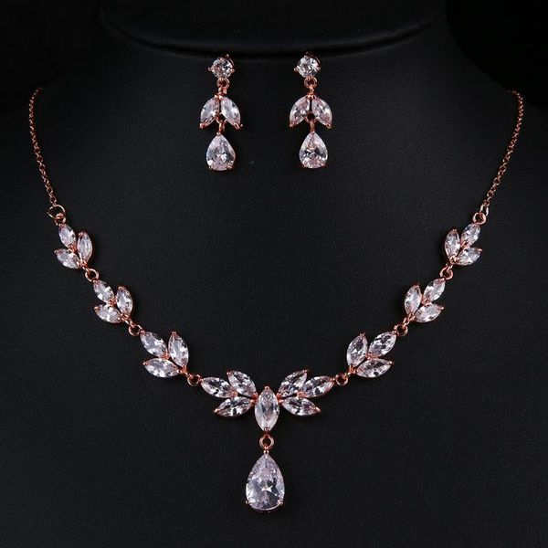 

earrings & necklace fashion pure and tiny cubic zircon lovely jewelry earring for women&lady dazzling dress-up in party, Silver