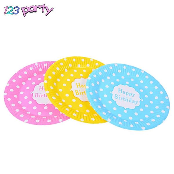 

disposable dinnerware 6pcs/set pink tableware paper tray party plates cups birthday supplies baby shower