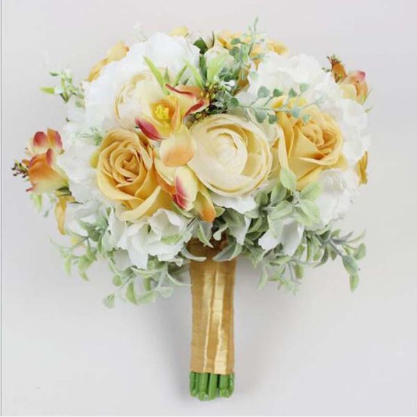 

decorative flowers & wreaths 2021years handmade golden holding wedding bridesmaids decorate bouquets beautiful romantic proposal bouquet