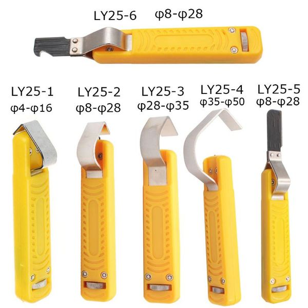 

outdoor gadgets adjustable insulation round wire stripper rubber handle cable pvc 4-50mm fastness knife