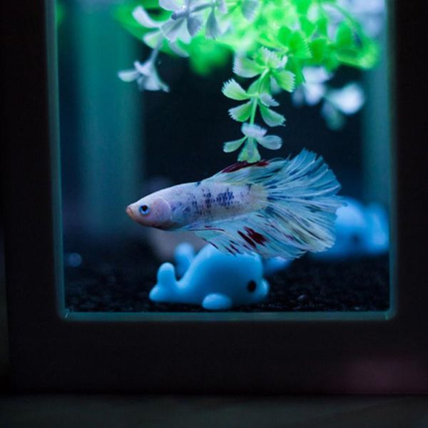 

aquariums mini fish tank aquarium building block home office tea table decor