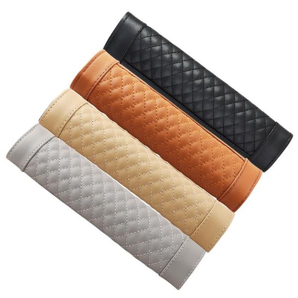 

safety belts & accessories 2pcs car universal seat belt shoulder strap cover leather plaid texture protection padding pad auto interior acce