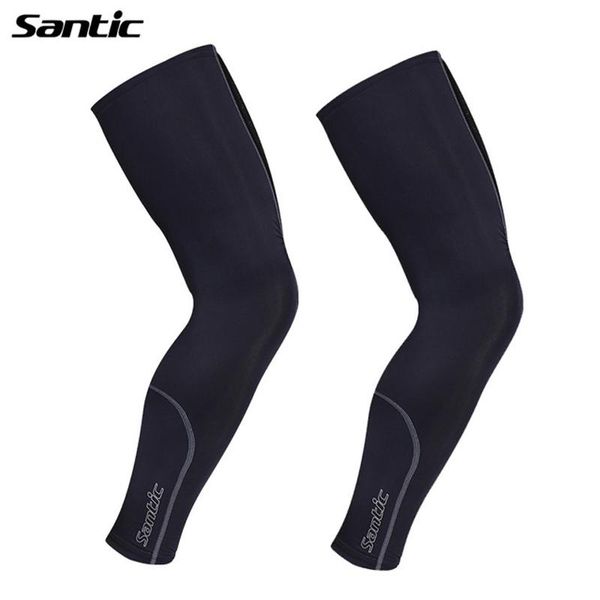 

arm & leg warmers santic cycling legwarmers ciclismo bike bicycle sleeve knee anti-sweat uv protect perneras s35190901h, Black