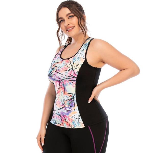 

yoga outfit plus size quick dry women gym sportswear vest fitness tight sleeveless tank clothing runningwoman pants