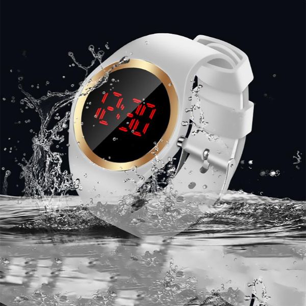 

wristwatches fashion men women sports watches 2021 waterproof 50m ladies creative digital watch swimming wristwatch clock, Slivery;brown