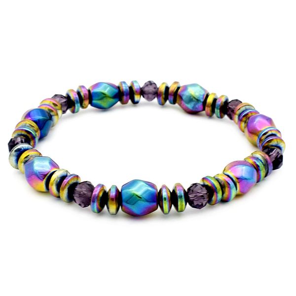 

new arrival colorful accessories magnetic hematite health bracelet, Black