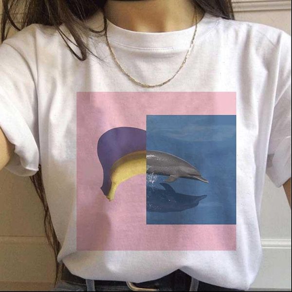 

harajuku animal and print gothic womens t shirts o neck short sleeve casual ulzzang aesthetics tees, White