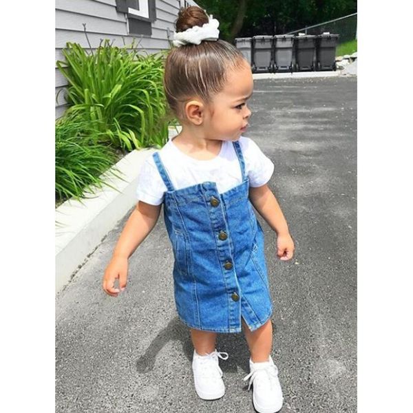 

summer girl clothes set hollow flying sleeve o-neck + suspender shorts 2pcs casual kids clothing sets, White