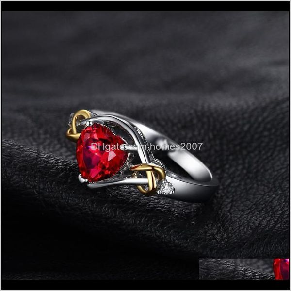

jewelryheart diamond s925 sier bohemia rings woman engagement nose ring luxury fine jewelry cocktail for women cluster drop delivery 2021 fs, Golden;silver