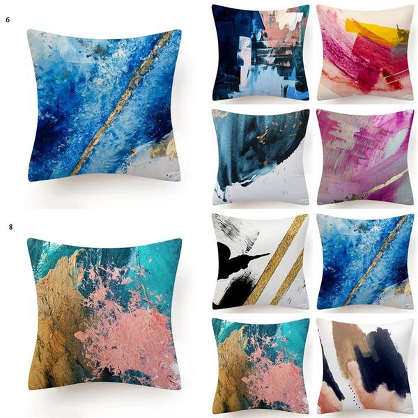 

pillow case marbled abstract pillowcase sofa throw pillows cover cushion colorful classic car decor home supplies 45*45cm