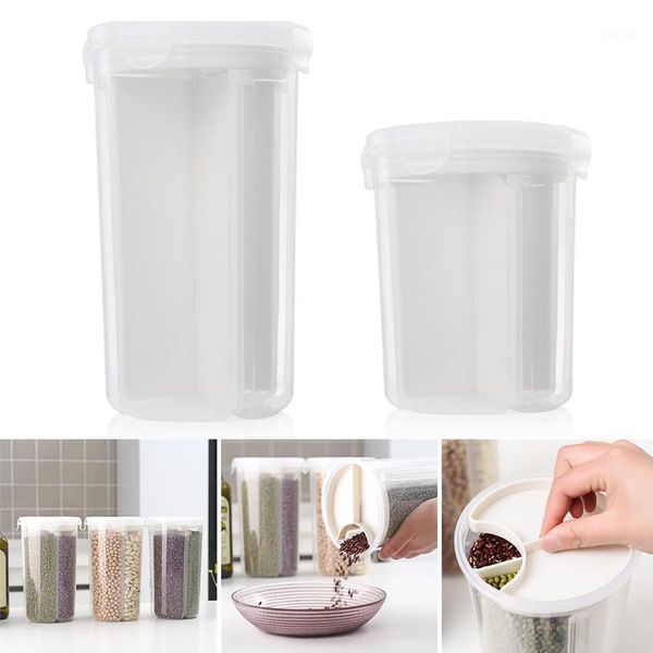 

storage bottles & jars grain container rotating transparent sealed food classification tank 100% high quality