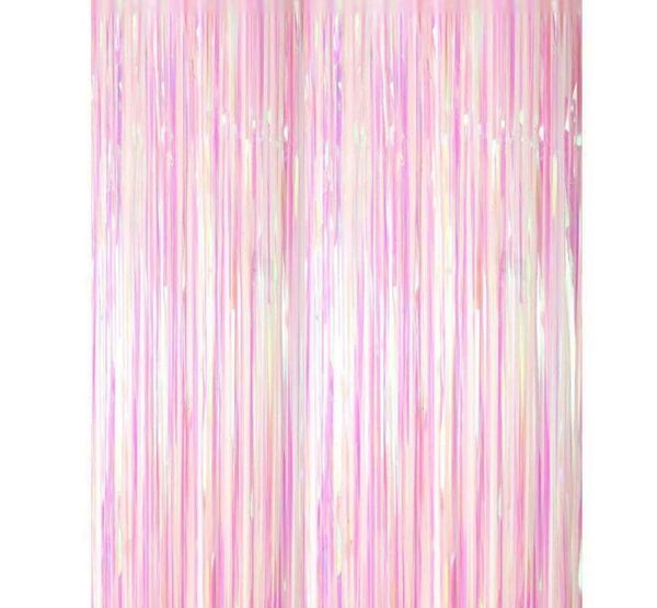 

party decoration wholesale backdrop colorful transparent curtain tassels wedding room foil curtains 1m wide and 2m long