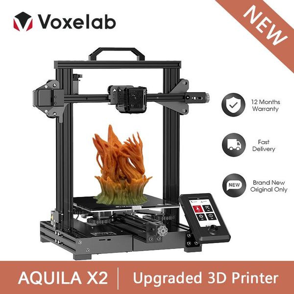 

printers voxelab aquila x2 3d printer with resume printing open source filament detection heating glass platform 220*220*250mm diy print