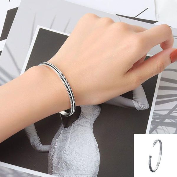 

bangle women simplicity party jewelry adjustable vintage feather bracelet leaf, Black