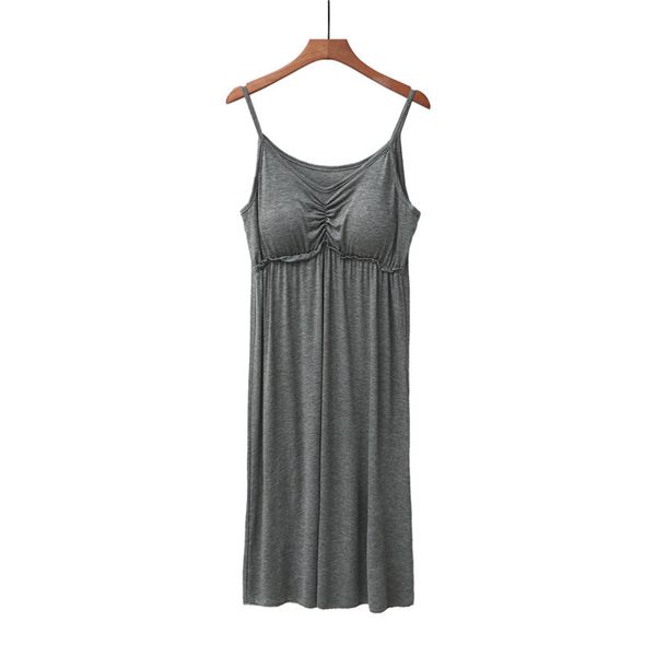

summer night dress women sleepwear modal spaghetti strap nightgown nightdress night gowns nightie women clothingby air, Black;red