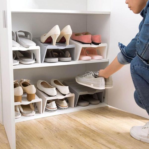 

clothing & wardrobe storage 4pcs/set shoe d shoes organizers storages household living room organizer ra plastic slippers