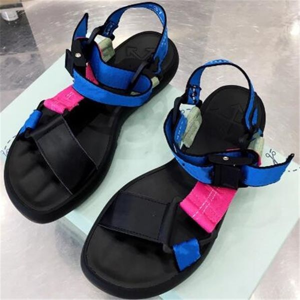 

mixed color strap sandals fashion zapatos mujer elegant ladies summer women new female shoes, Black