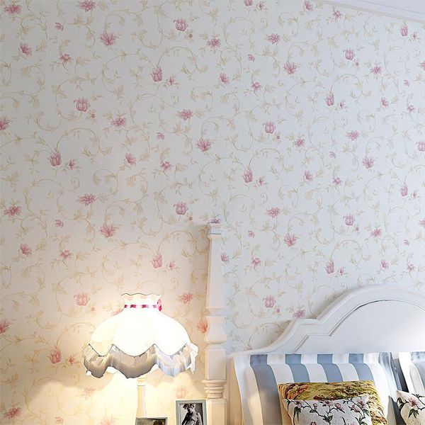 

wallpapers cheng shuo non-woven wallpaper pastoral flowers small room