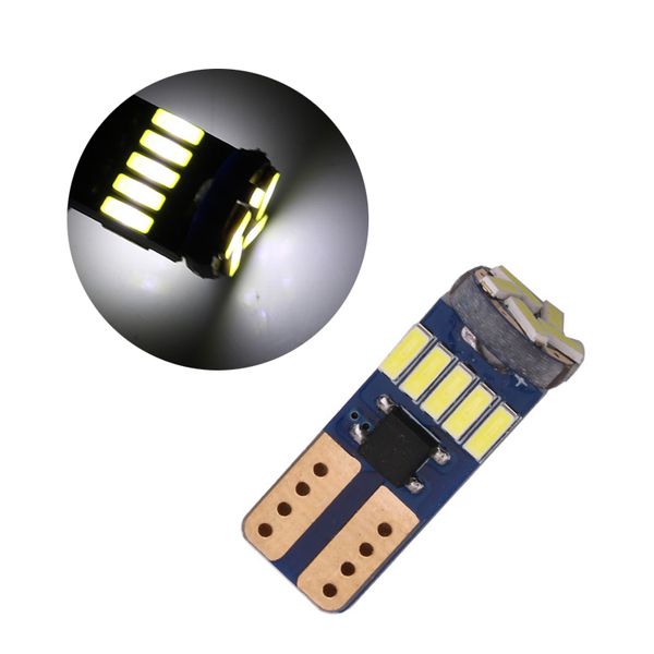 50 шт. / Лот белый T10 W5W клин 4014 15smd Canbus ошибка Бесплатные светодиодные лампы для автомобильных ламп заливных ламп купола Дверь чтение номерных знаков освещает 12V